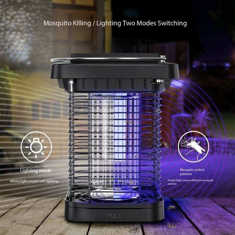 Solar-Powered Mosquito Zapper Lamp (Model EM02)